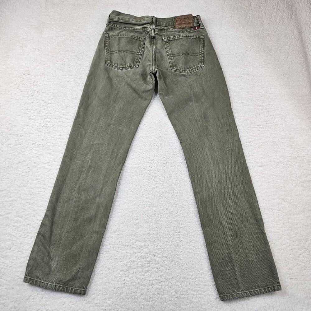 Lucky Brand Jeans Men 29x32 Elko Grape Leaf Green Denim 221 Straight Retro‎ - Picture 2 of 16